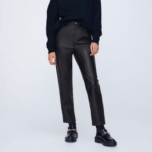 Zara Faux Leather Mom Fit Pants